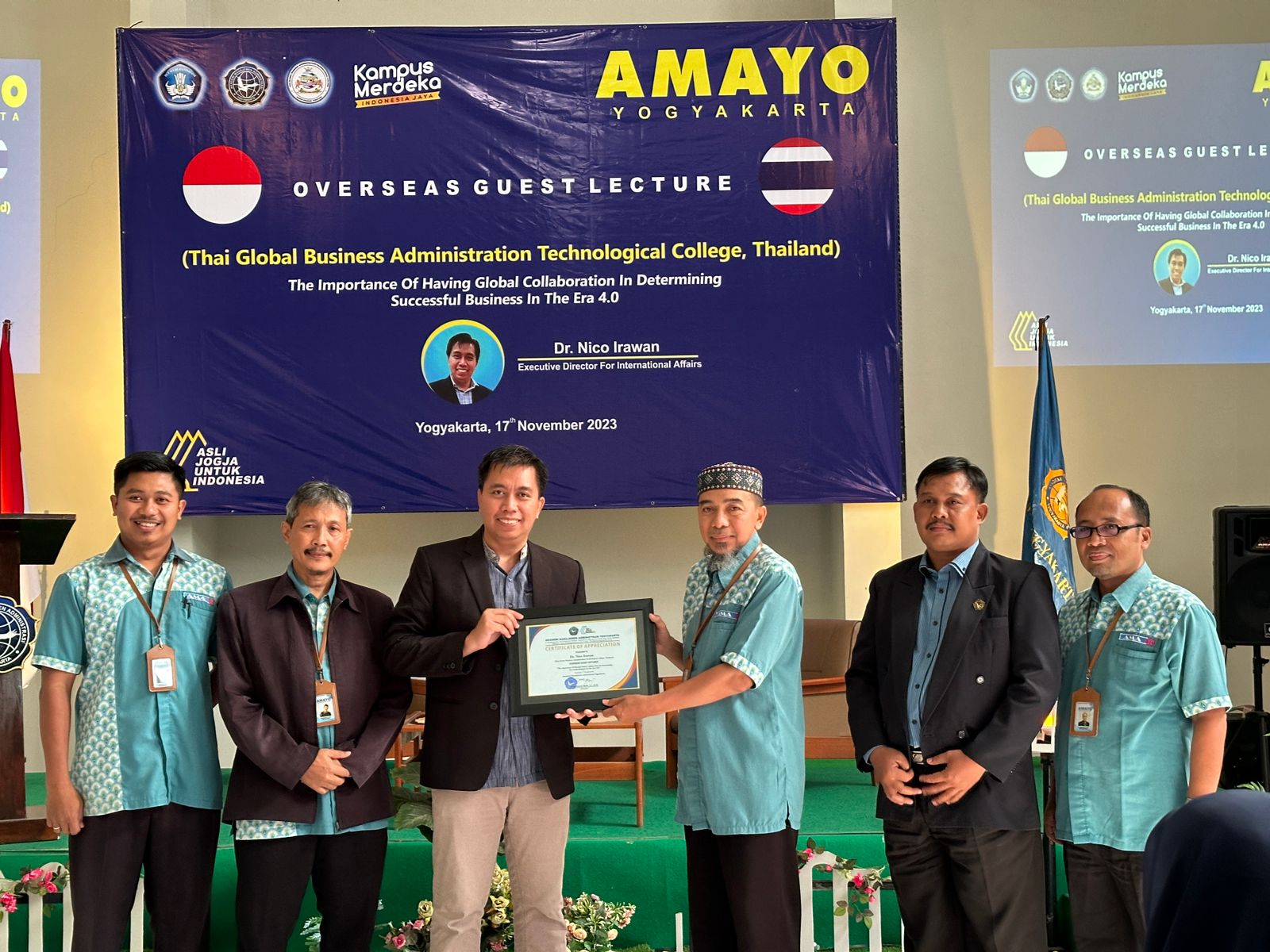 OVERSEAS GUEST LECTURE  IN  AMAYO YOGYAKARTA